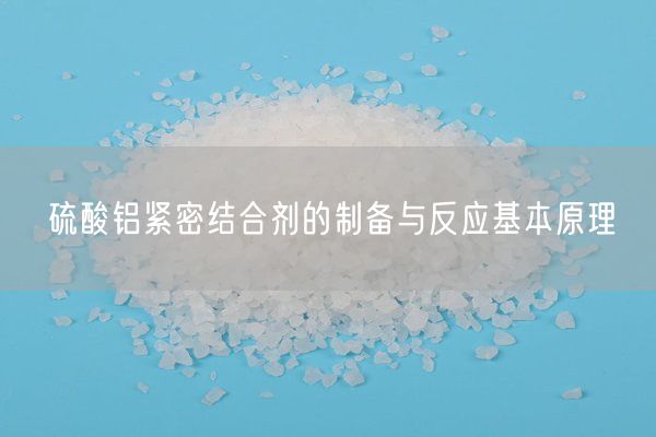硫酸鋁緊密結合劑的制備與反應基本原理(圖7)