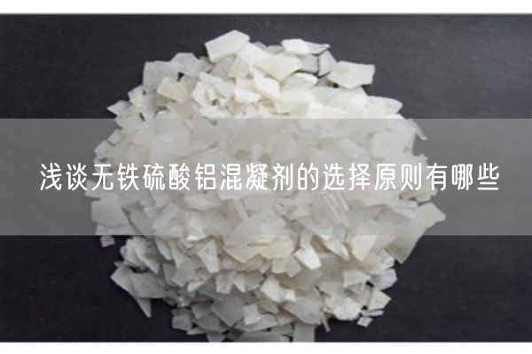 淺談無(wú)鐵硫酸鋁混凝劑的選擇原則有哪些