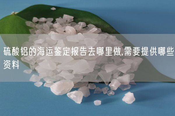 硫酸鋁的海運鑒定報告去哪里做,需要提供哪些資料(圖5)