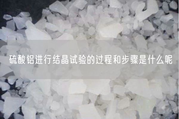 硫酸鋁進(jìn)行結晶試驗的過(guò)程和步驟是什么呢(圖1)