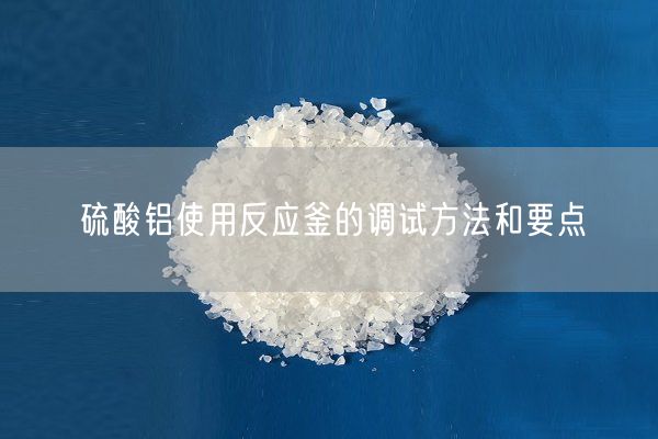硫酸鋁使用反應釜的調試方法和要點(diǎn)(圖3)