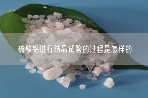 硫酸鋁進(jìn)行結晶試驗的過(guò)程是怎樣的(圖2)