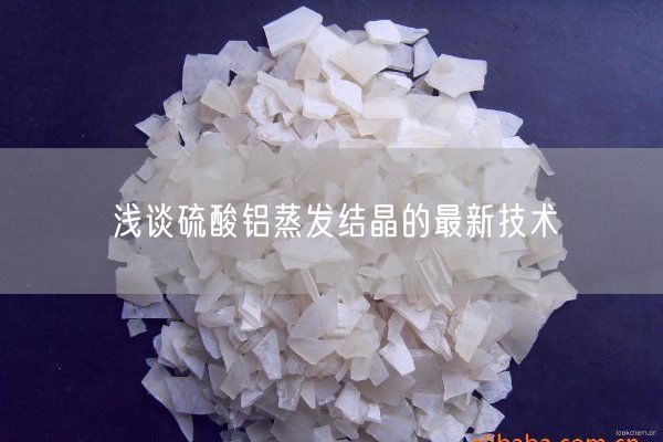 淺談硫酸鋁蒸發(fā)結晶的最新技術(shù)(圖1)