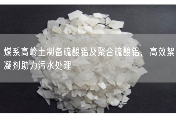 煤系高嶺土制備硫酸鋁及聚合硫酸鋁，高效絮凝劑助力污水處理(圖1)
